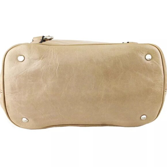 MIU MIU 2WAY shoulder bag logo beige leather Authentic USED T20115 - Picture 5 of 10